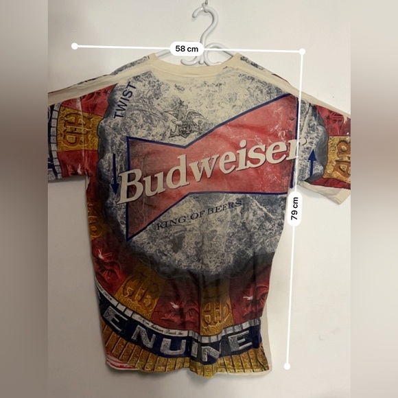Vintage 90's Made in USA - WILD OATS Budweiser T-Shirt Men’s Size XL - All Over - Picture 4 of 5